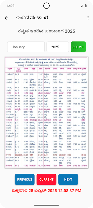 Daily Kannada Calendar 2025 Screenshot 3