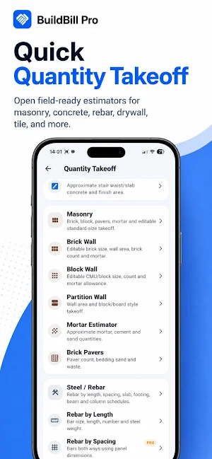 BuildBill Pro Screenshot 3