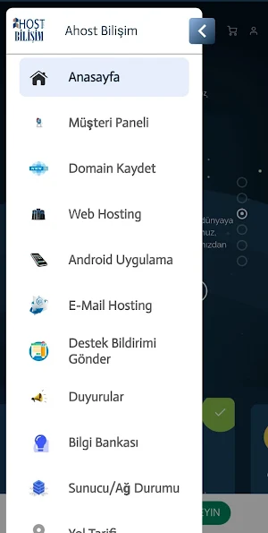 Ahost Bilişim Site Uygulaması Screenshot 3