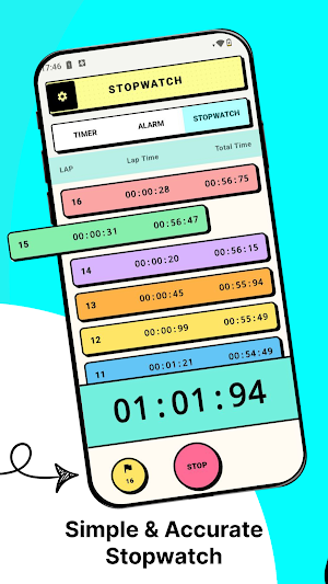 M-Timer: Countdown & Stopwatch Screenshot 2