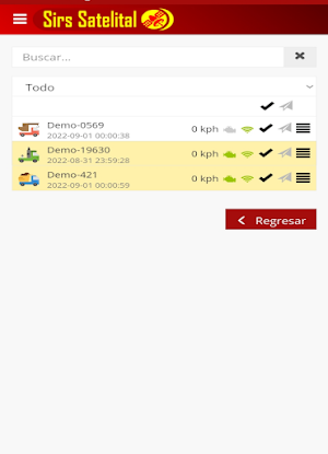 Sirs Satelital App Screenshot 1