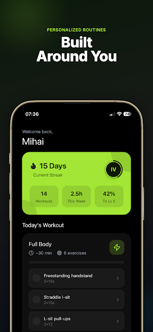 Calimax: Calisthenics Coach Screenshot 1