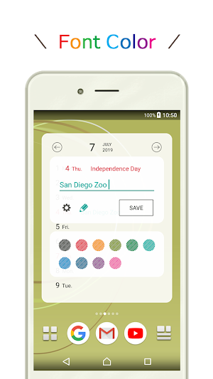 Calendar & Memo - List Grid Calendar Widget Screenshot 3