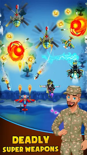 Sky Force: Combat Attack Space Shooting Screenshot 3