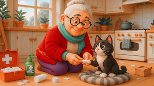 Cat VS Angry Gran Simulator 3D Screenshot 1