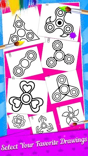 Fidget Spinner Coloring Book & Drawing Game Screenshot 1