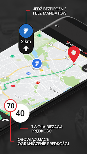 Yanosik: "antyradar", korki, nawigacja, kamera Screenshot 2