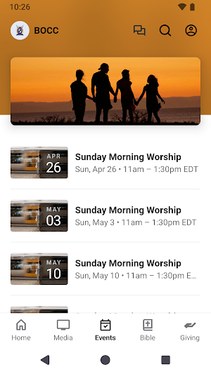 The BOCC App Screenshot 1