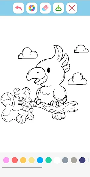 Cute Birds Coloring Book Screenshot 2