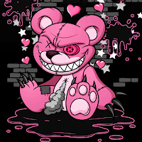 Evil Pink Bear - Wallpaper