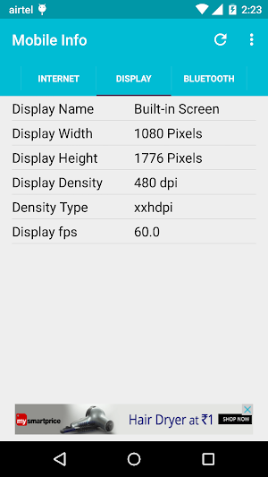 Mobile Information Screenshot 1