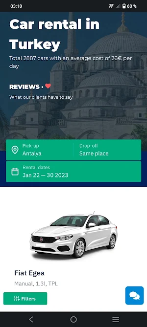 Turkey Rent a car Screenshot 0