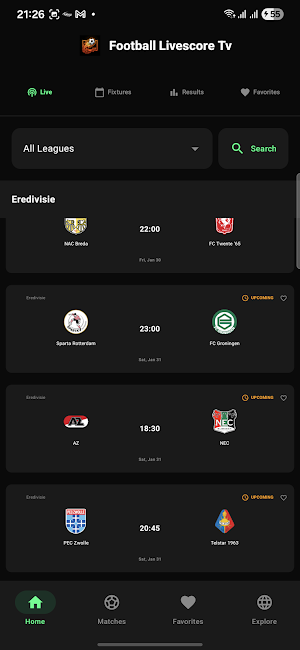 Football Livescore Tv Screenshot 1