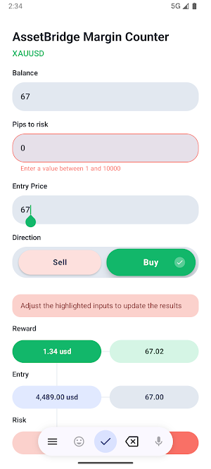AssetBridge Margin Counter Screenshot 0
