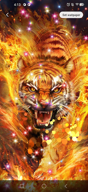 Fiery Tiger Live wallpaper Screenshot 1