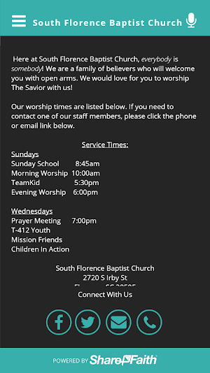 South Florence Baptist Church Screenshot 1