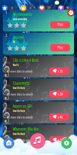 Sans chara undertale - Megalovania piano tiles Screenshot 1