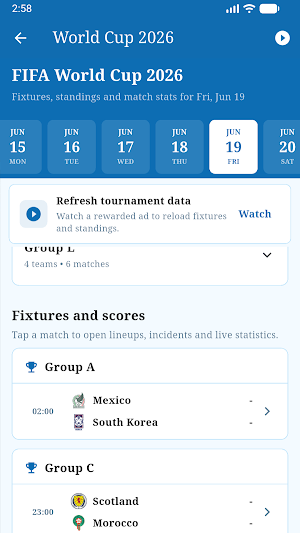 YosinTV - Live Matches Scores Screenshot 2