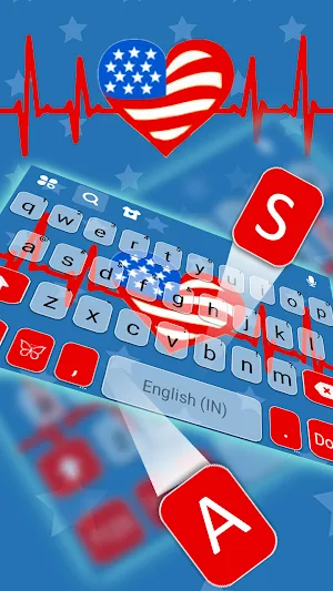 USA Heartbeat Keyboard Background Screenshot 1