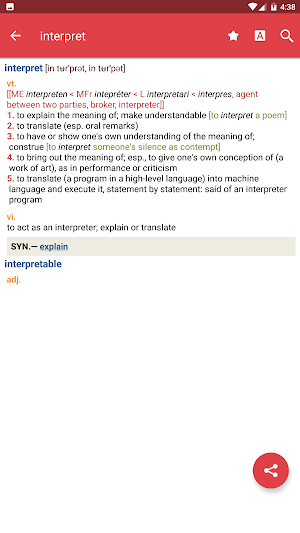 Webster's College Dictionary Screenshot 0