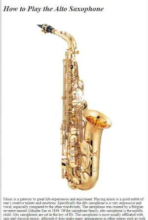 How to Play Saxophone Screenshot 0
