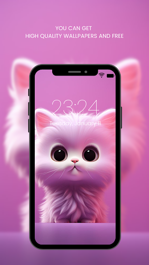 Cute Cat Wallpaper HD Screenshot 3