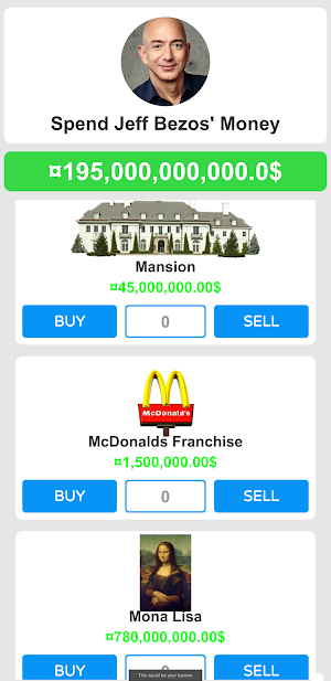 Spend Jeff Bezos's Money Screenshot 3