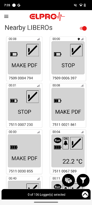 LIBERO Cx BLE Screenshot 0