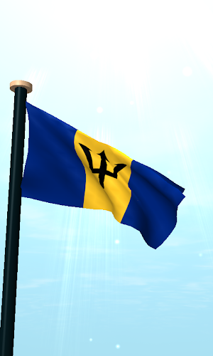 Barbados Flag 3D Wallpaper Screenshot 1