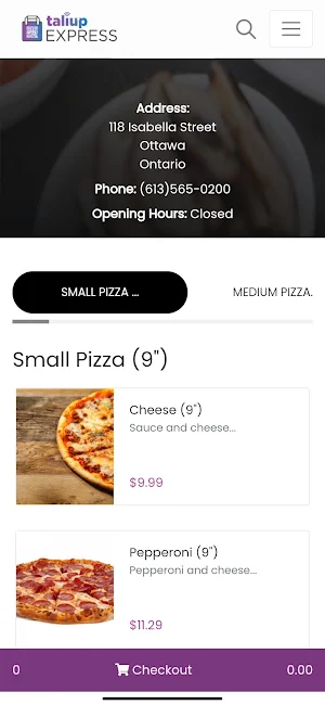 Isabella Pizza Screenshot 1
