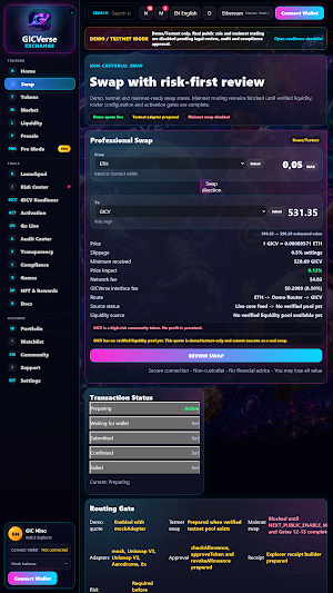 GICVerse Exchange Screenshot 2