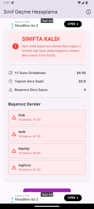 lise BAŞARI hesaplama Screenshot 3