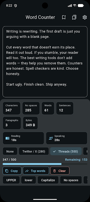 Word Counter — Character, SNS Screenshot 3