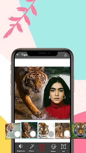 Tiger Photo Editor and Frames Screenshot 1