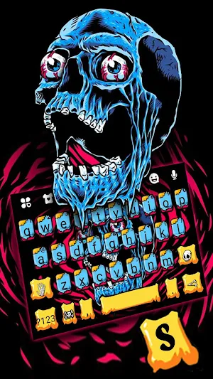 Scary Skull Graffiti Keyboard Theme Screenshot 1