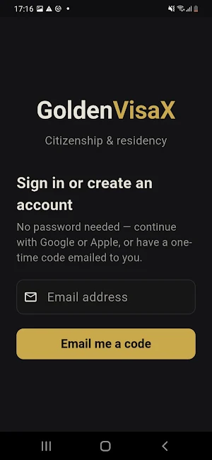 GoldenVisaX - Citizenship App Screenshot 0