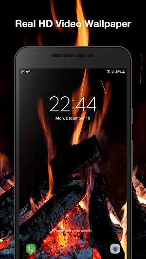 Real Fireplace Live Wallpaper Screenshot 3