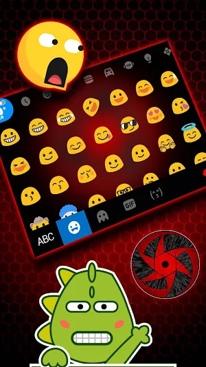 Cool Red Sharingan Keyboard Theme Screenshot 2