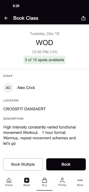 CrossFit Dansaert Screenshot 2