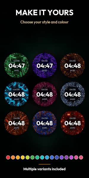 Circuit Neon – glow watch face Screenshot 1