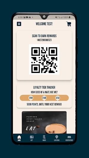 Parched Hospitality Loyalty Screenshot 1