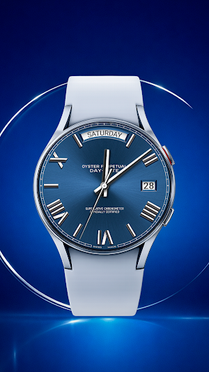 Luxury Prime Blue Watch Face Screenshot 1