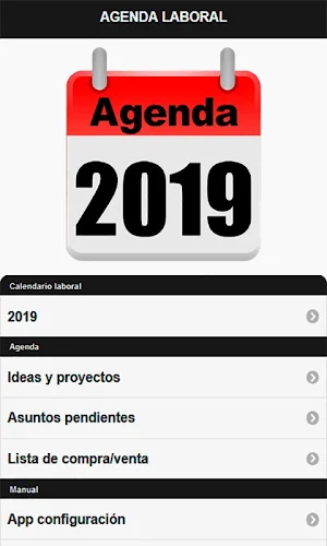 Agenda  2019 Calendario Laboral España Screenshot 0