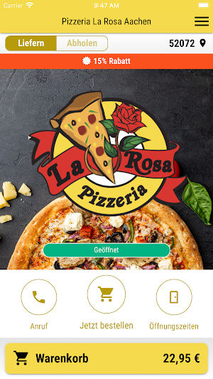 Pizzeria La Rosa Aachen Screenshot 0