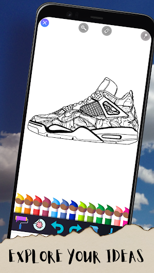 Glitter Coloring - Sneakers Screenshot 3