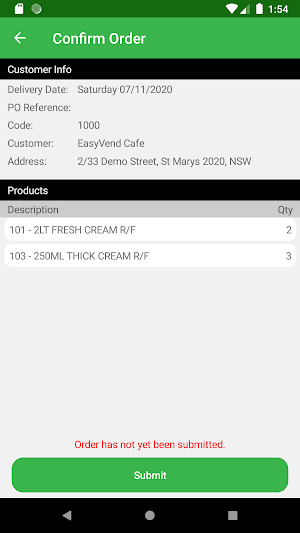 EasyVend Orders Screenshot 3