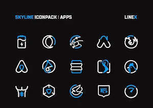 SkyLine Icon Pack : LineX Blue Edition Screenshot 2