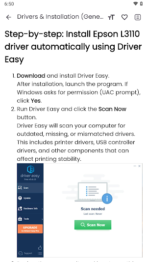 Epson L3110 App Hint Screenshot 0