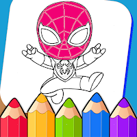 spider hero : coloring