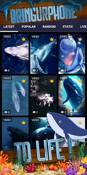whale wallpaper Screenshot 1